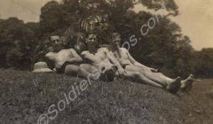 Soldiers relaxing. 1st Battalion, The Gloucestersh