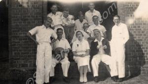 Sick bay with nurse. 1st Battalion, The Gloucester
