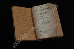 New Testament, property of Private Jeff Fish of 'A