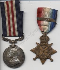 Group of two medals; Military Medal and 1914 Star