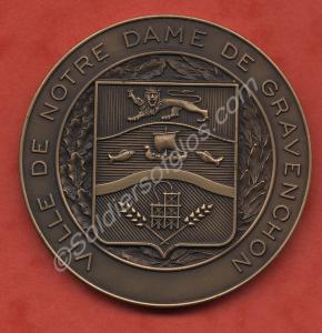 Celebration medal, from the town of Notre-Dame de