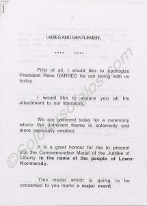 Translation of speech by Local Dignitary of Notre-