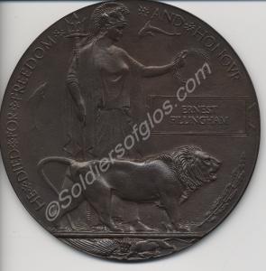 Bronze memorial plaque. Awarded to 26705 Private E