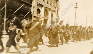 Chinese militia of some description marching along