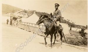 Japanese or Chinese officer on horseback.  2nd Bat