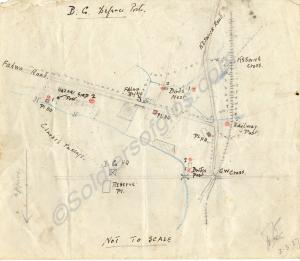Sketch map of defence positions of "B" Company, 2n