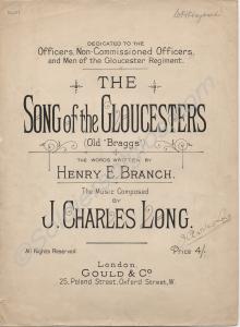 Sheet music 'The Song of the Gloucesters (Old Brag