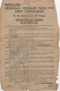 Eighth Army 'Personal message from the Army Comman
