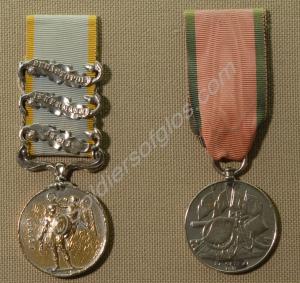 Group of two medals; Crimea Medal with clasps for