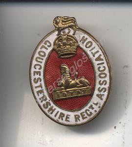 Gloucestershire Regimental Association Badge. Worn