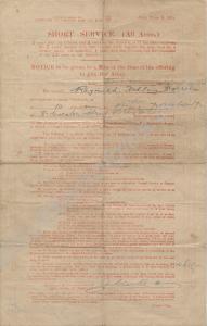 A.B.F.265a Short Service (all arms) notice.  51749
