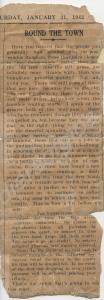 Cutting from a Rangoon newspaper. Burma.  31st Jan