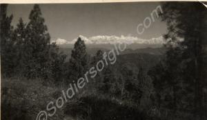 View of India/Burma. Mountains in distance. 1st Ba