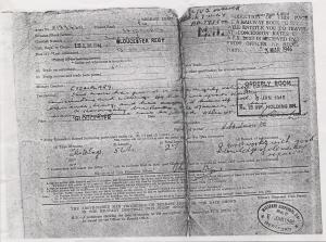 Soldier's Release Book Class A of 5189430 Private
