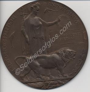 Bronze memorial plaque. Awarded to 12862 Private B