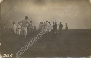 A football game.  1/4th Battalion, The Gloucesters