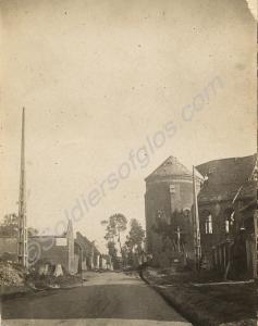 Ruined village. 1/4th Battalion, Gloucestershire R