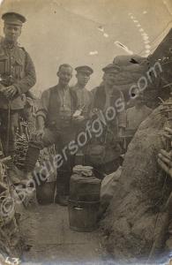 Five soldiers in a trench. 1/4th Battalion, Glouce