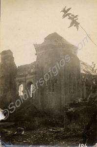 Ruined church. 1/4th Battalion, The Gloucestershir