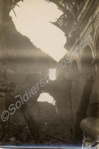 Ruined church. 1/4th Battalion, The Gloucestershir