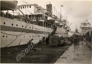 Embarking for the UK 21st December 1937 at Alexand