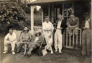 Cricket at Wells, 1936. L. Bowd, Mrs. Bowd, Mrs. B