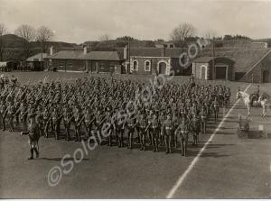 Parade at Seaton Barracks.  2nd Battalion, The Glo