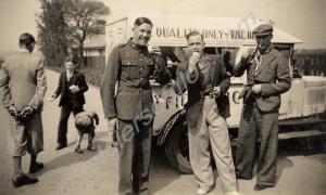 Soldier at a refreshment van.  2nd Battalion, The