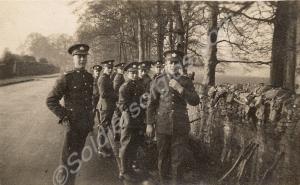 Rest during a route march. 2nd Battalion, The Glou