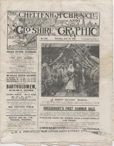 Front Page of 'The Cheltenham Chronicle and Glouce