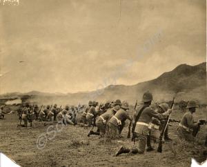 Field firing (Note back badges on the Foreign Serv