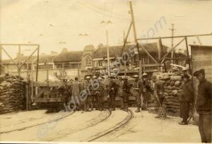 Sandbag barricade. 2nd Battalion, The Gloucestersh