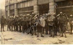 Carrying empty sandbags on the Hainin Road. 2nd Ba