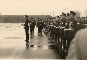 "Big knob inspecting." Gloucestershire Regiment. c