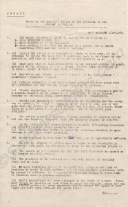 "SECRET. Notes on the possible action of the Divis
