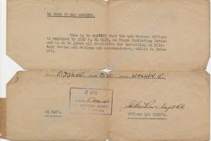 Certificate of Military Employment, dated December