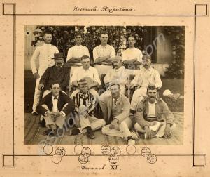 'Neemuch Cricket team XI'. Includes Private Walto