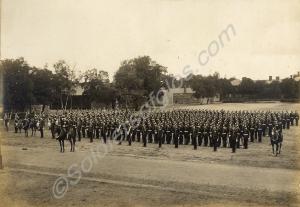 Infantry Regiment on parade in England. c.1904.
