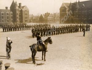 Captain Pritchett with his Company at the Trooping