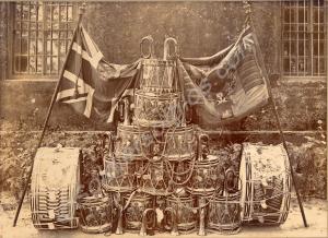 Colours, Drums and Bugles.  1st Battalion, The Glo