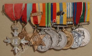 Group of nine medals; Officer of the Most Excellen