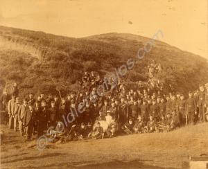 Informal group of Volunteers and Drums, c.1900.