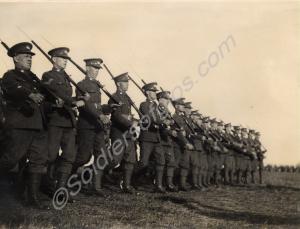 March past at the "shoulder" at a parade of the Gl