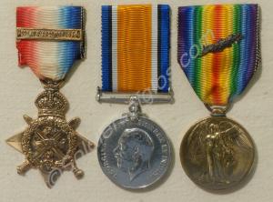 Group of three medals; 1914 Star, British War Meda