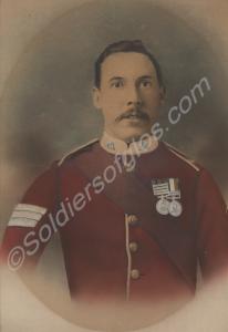 Colourised portrait photograph of (2873?) Sergeant