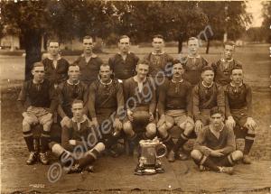 Rugby Team of 14 Platoon,  'D' Company,  61st Regi
