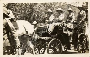 Lieutenant-Colonel J. Fane D.S.O. in carriage leav