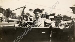 Lieutenant-Colonel J. Fane D.S.O. in car leaving 1