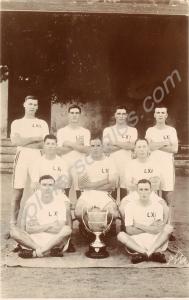 Athletics team with trophy. 2nd Battalion, The Glo