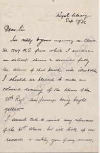 Letter from F.W. Barry to Captain R.M. Grazebrook,